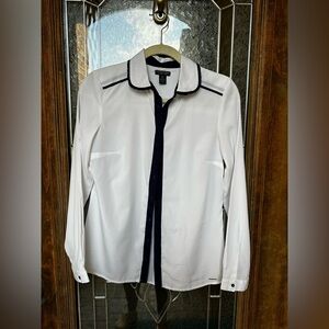 U.S. Polo Assn. White and Black Shirt Jacket